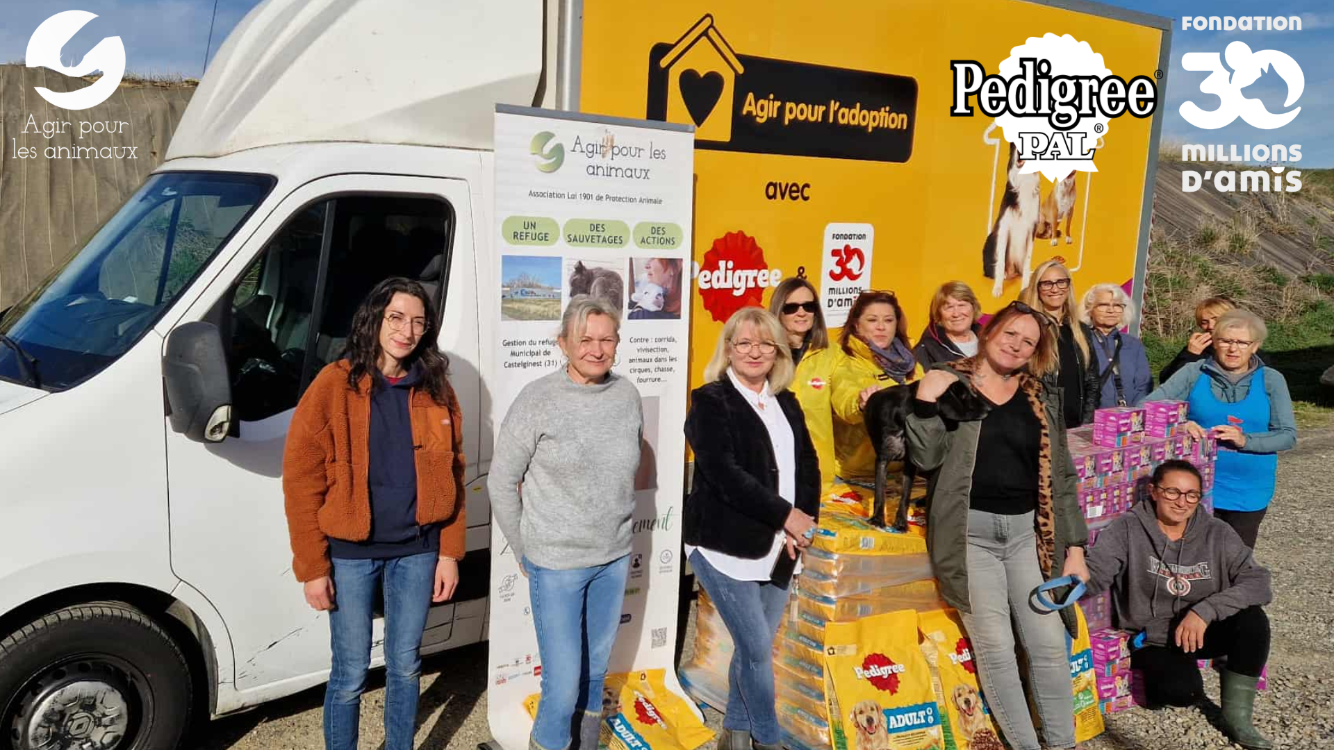 3 TONNES DE NOURRITURE OFFERTES PAR PEDIGREE & 30 MILLIONS D'AMIS